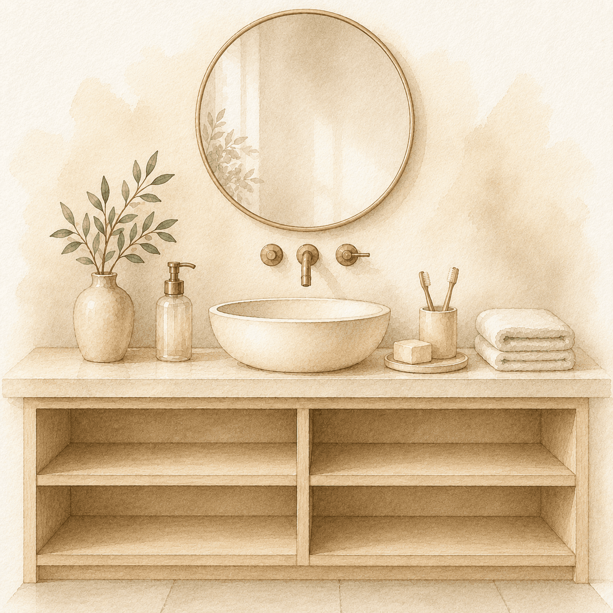 Bathroom restock area