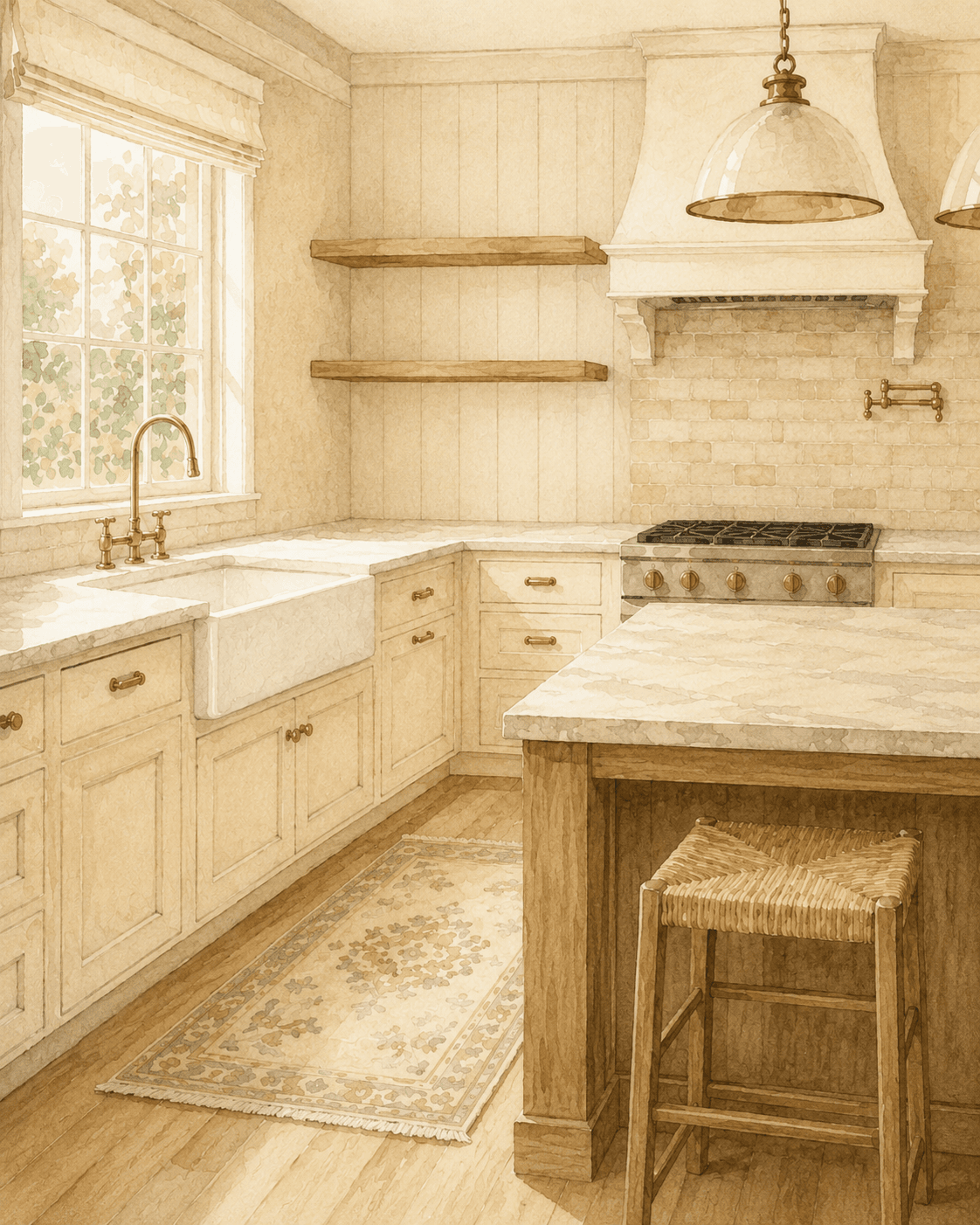 Kitchen restock area